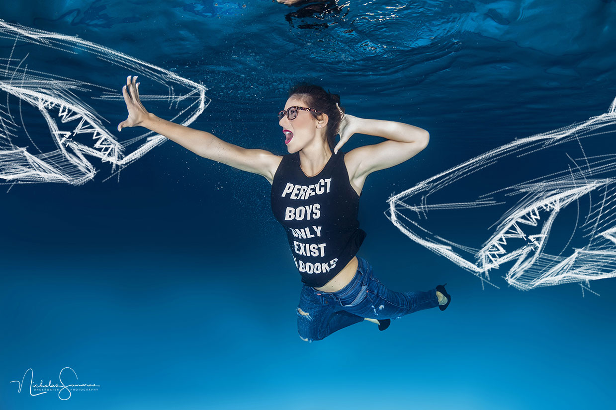 underwater fashion photography lighting